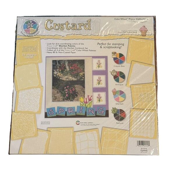 Color Wheel Paper Collection Custard Sherbet Palette 12 X 12 Scrapbooking 24 - Picture 1 of 4